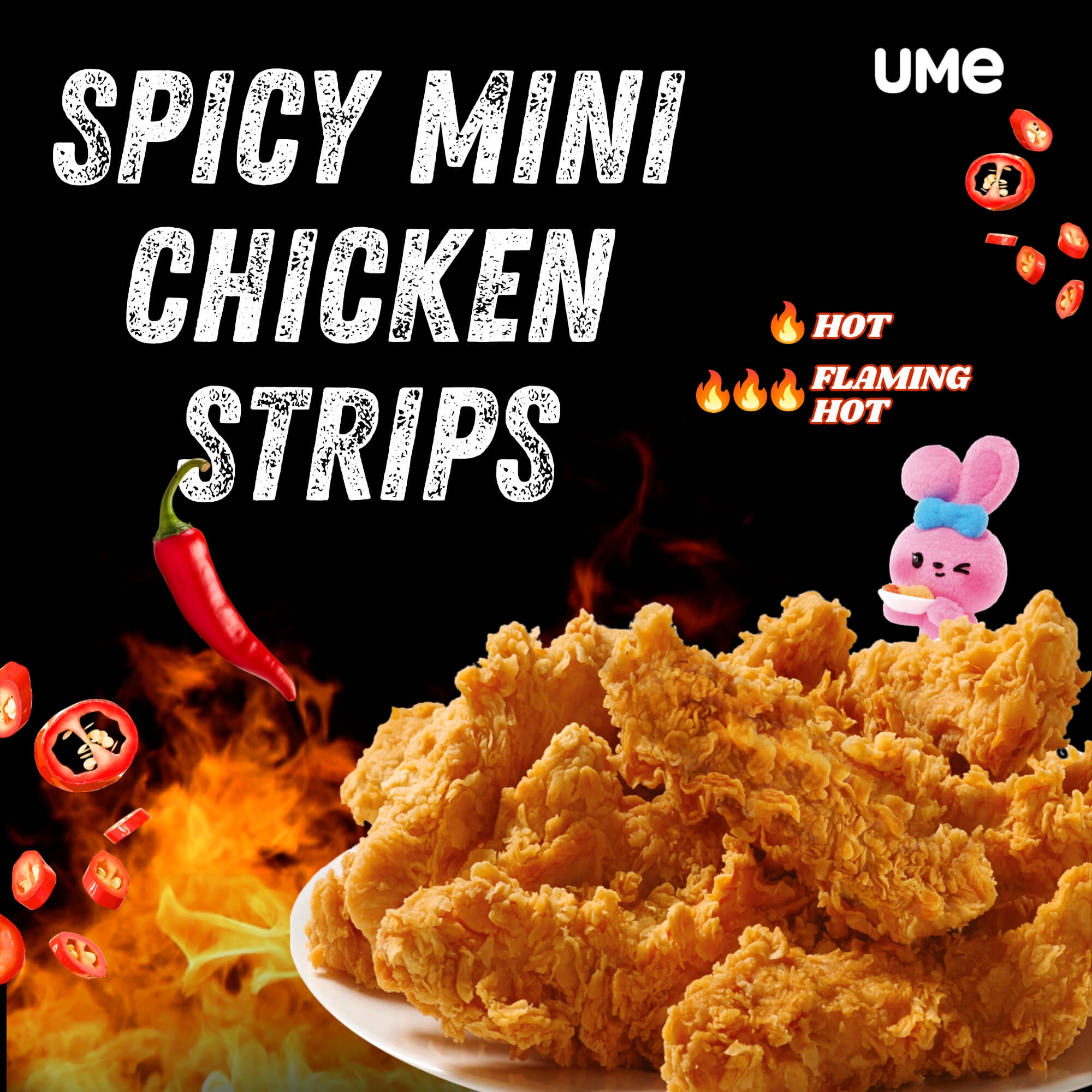 Turn Up the Heat 🔥 Spicy Mini Chicken Strips Are Here!